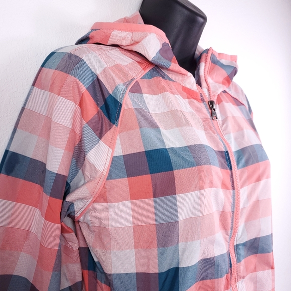 Columbia Sportswear Pink/Blue Plaid Windbreaker Jacket - Picture 4 of 9